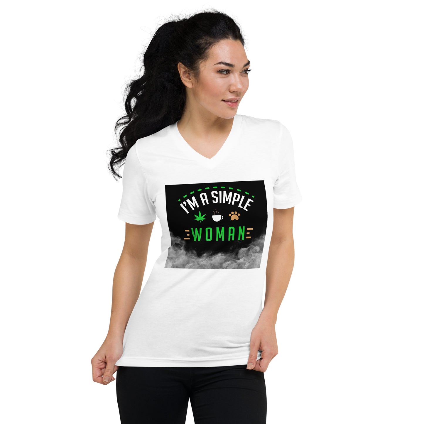 Unisex Short Sleeve V-Neck T-Shirt