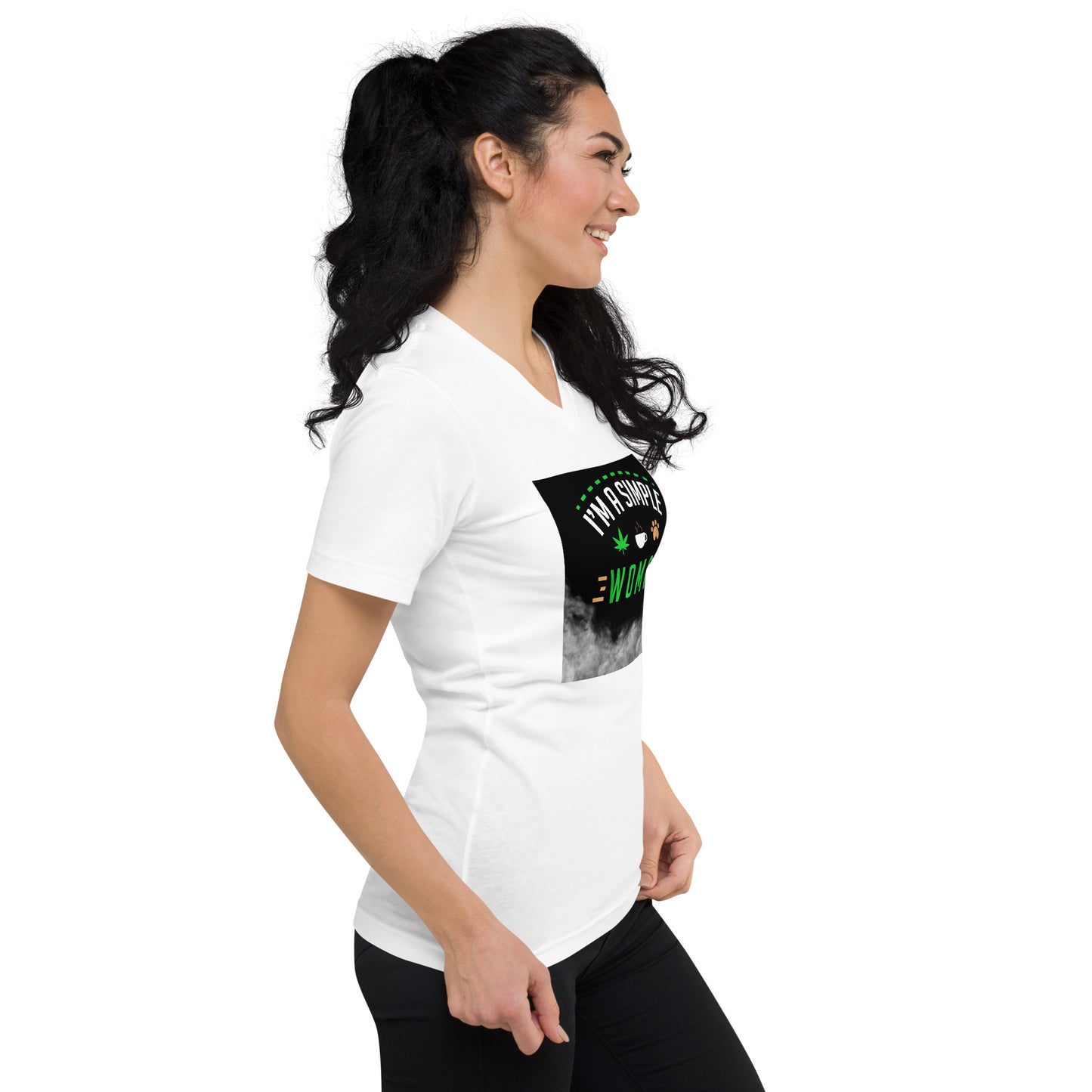 Unisex Short Sleeve V-Neck T-Shirt